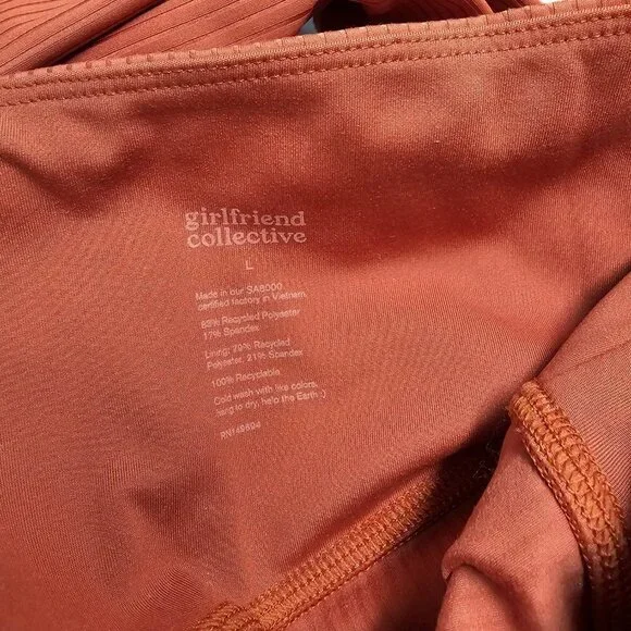 Girlfriend Collective Ribbed High Rise Crop Leggings  Size Large - Picture 5 of 8